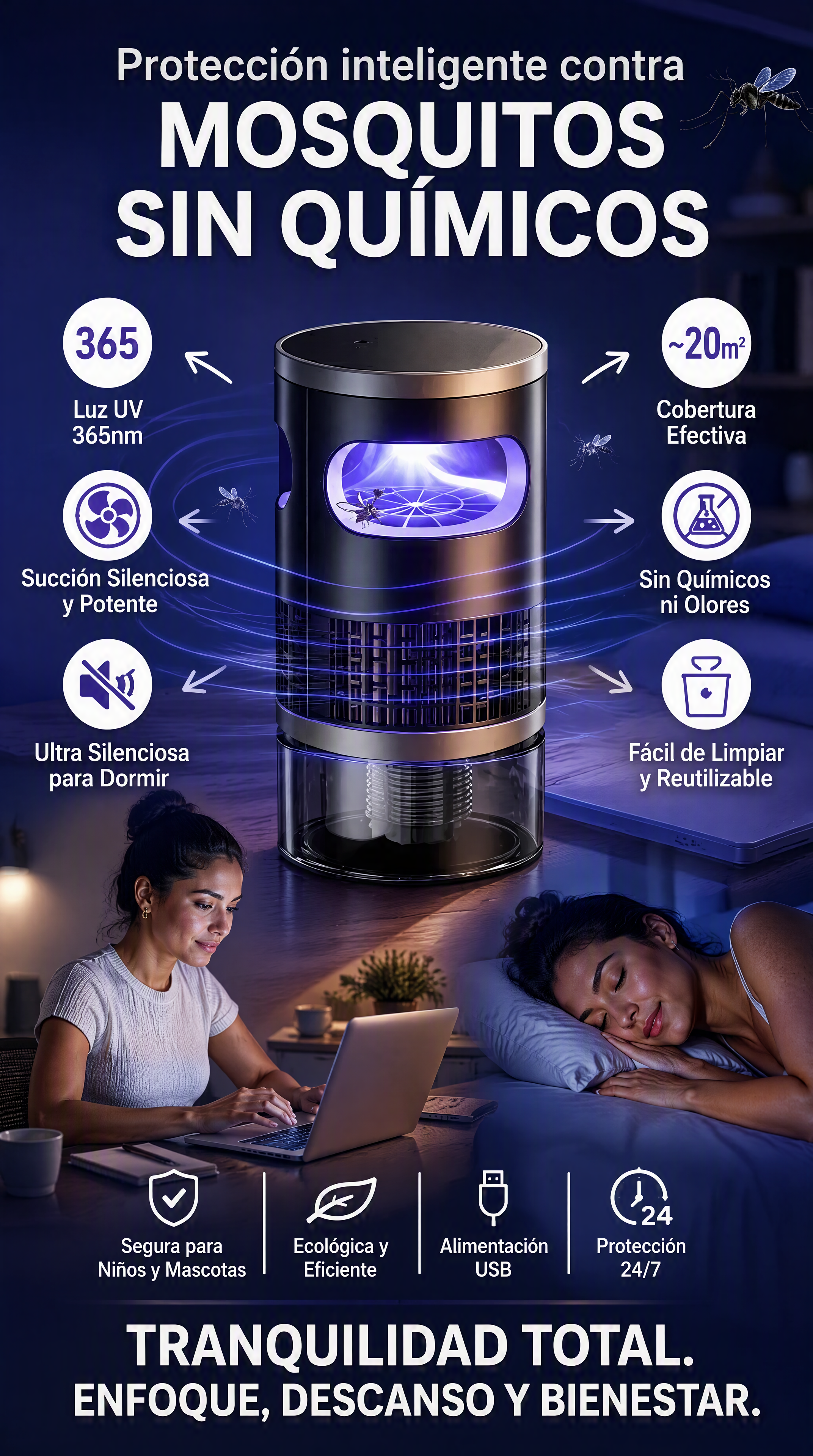 Beneficios de la lámpara trampa UV