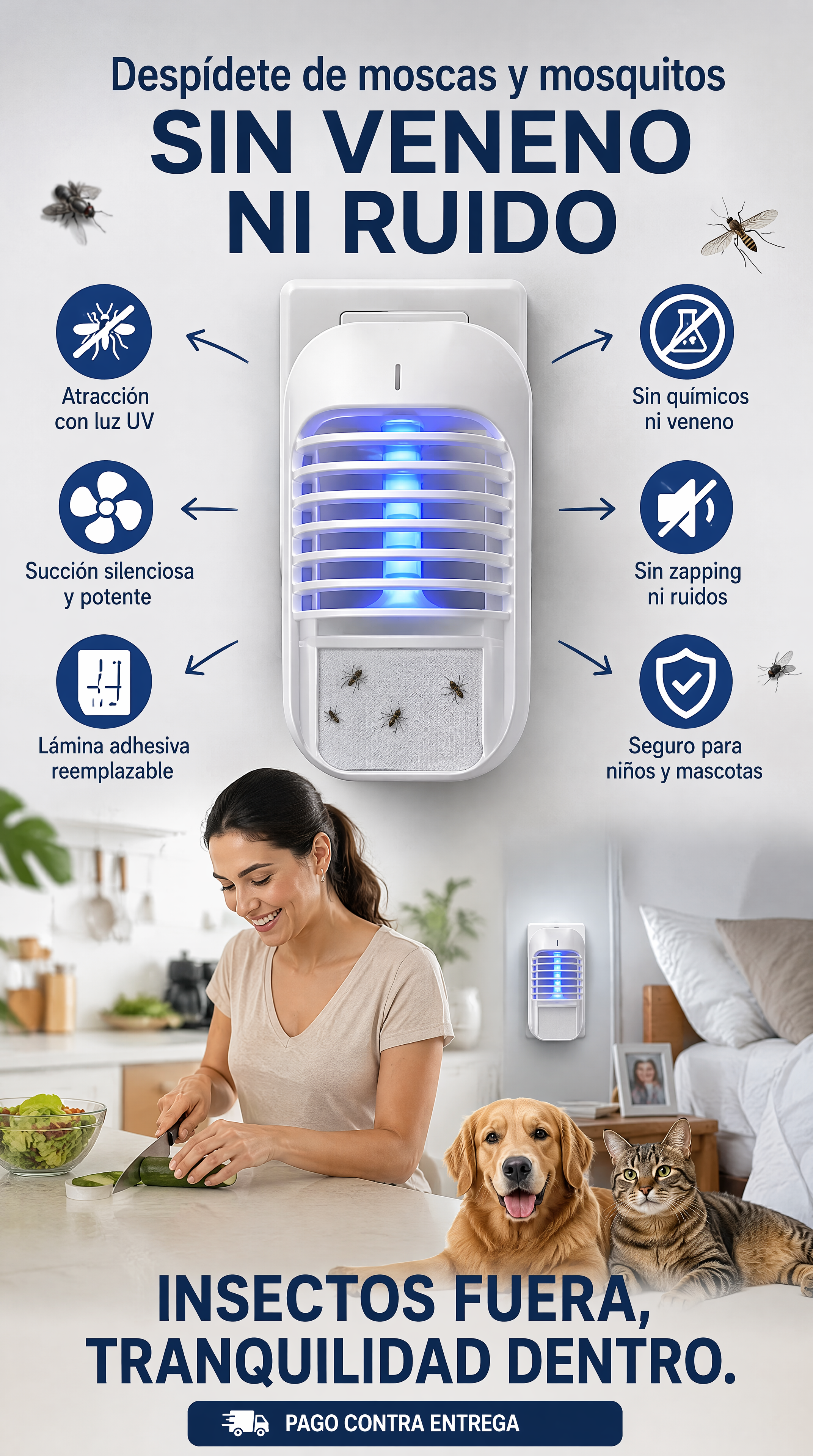 Beneficios trampa de insectos enchufable