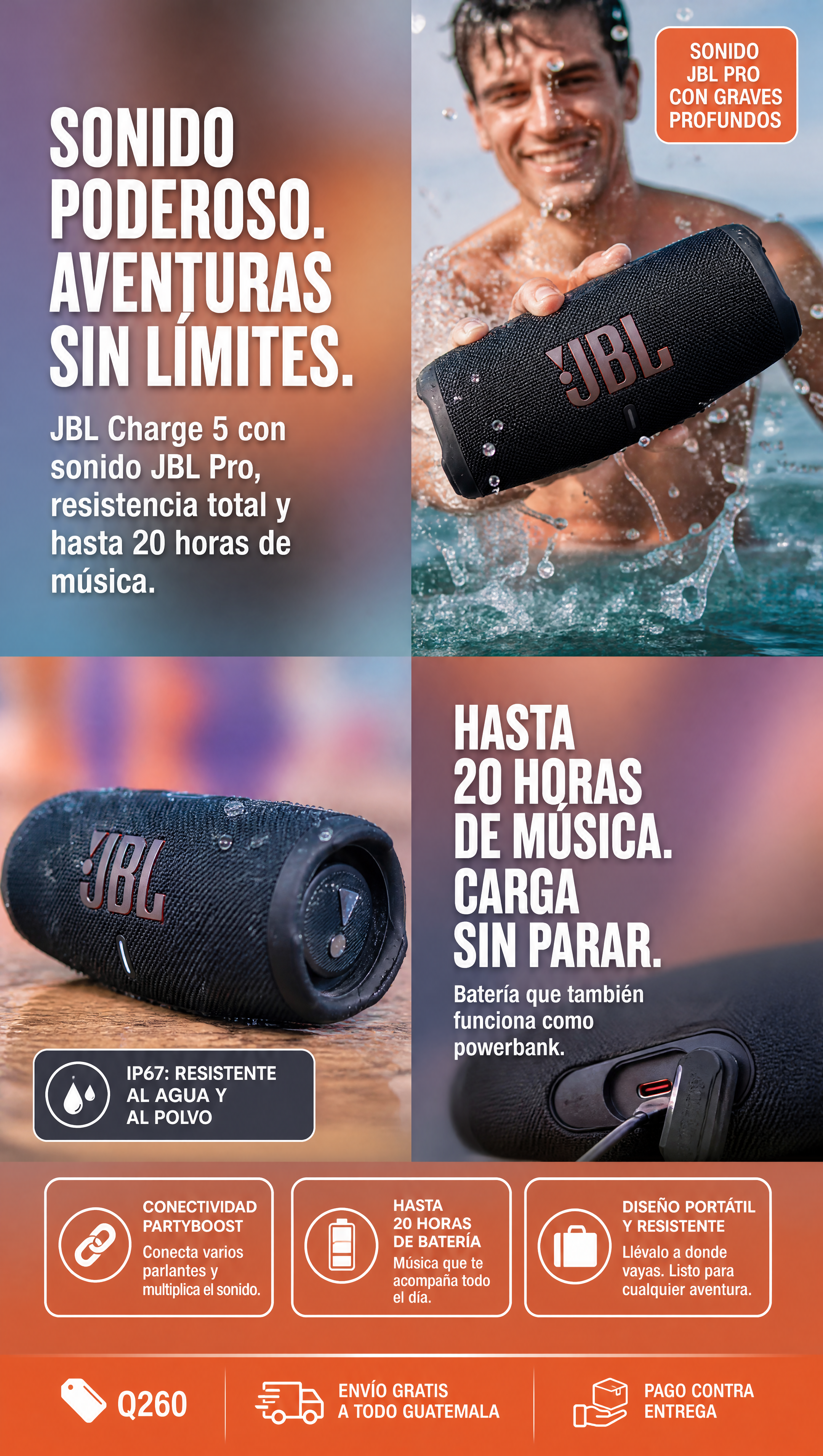 Beneficios destacados JBL Charge 5