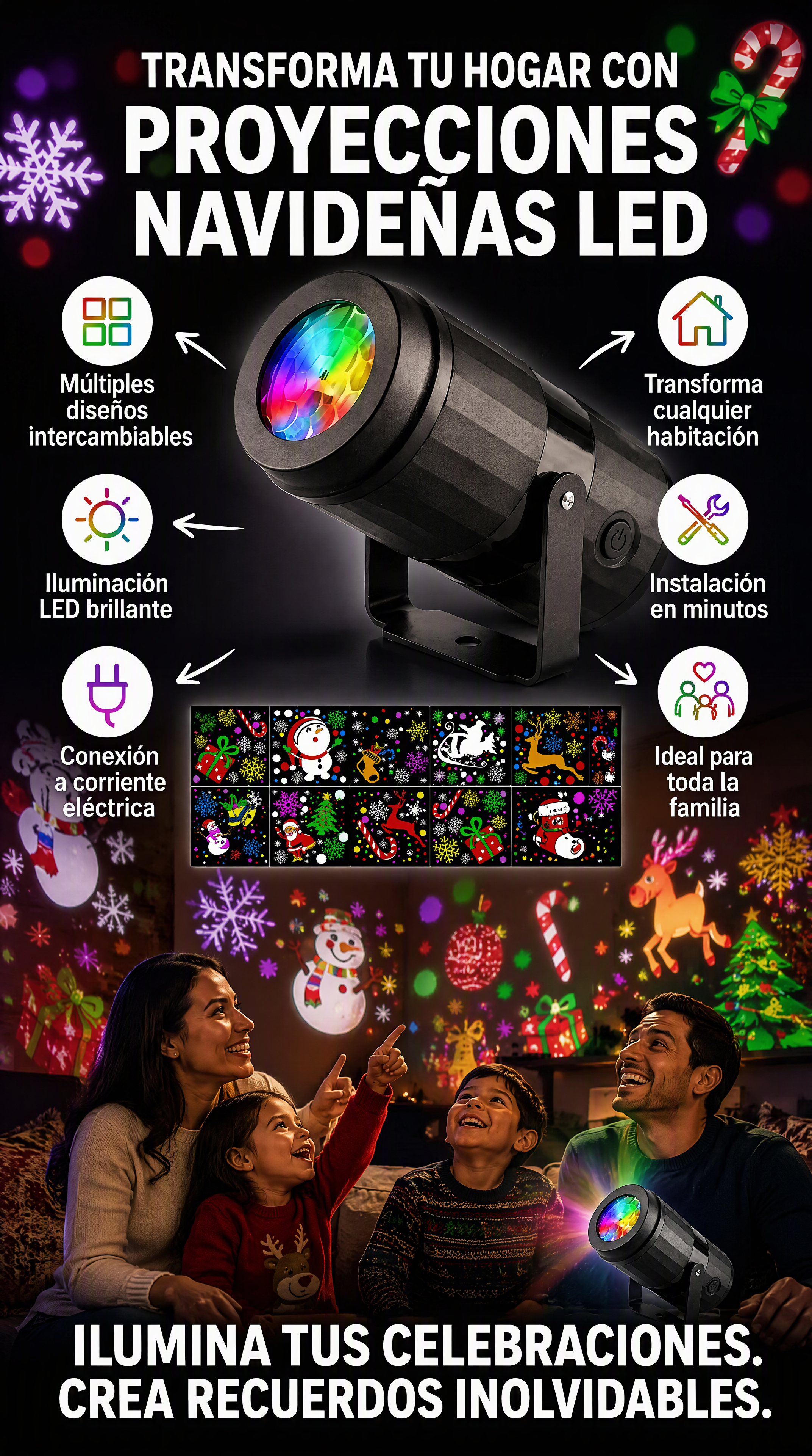 Beneficios del Proyector Navideño LED